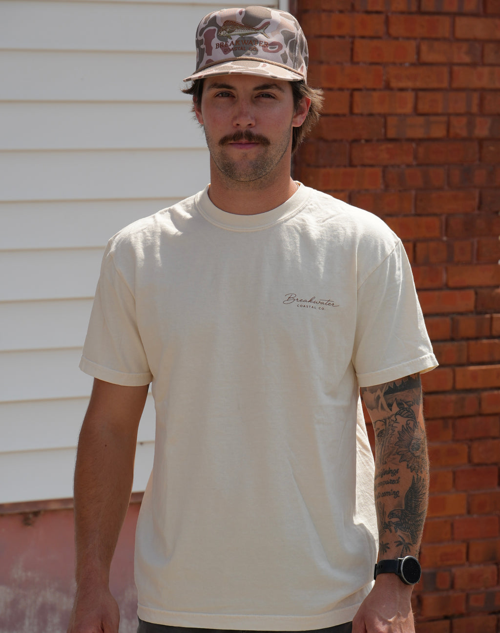 Cream Palm Tee