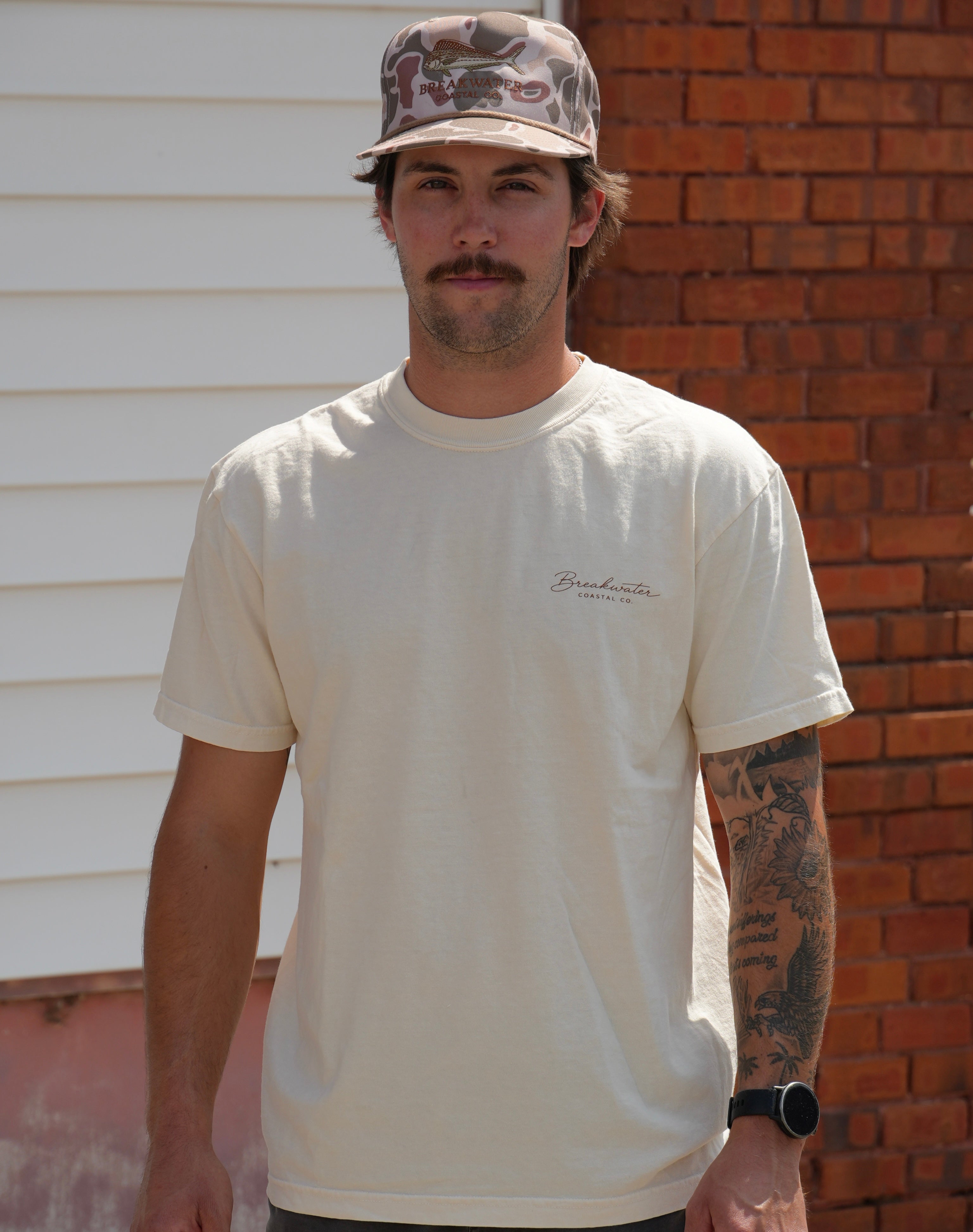 Cream Palm Tee