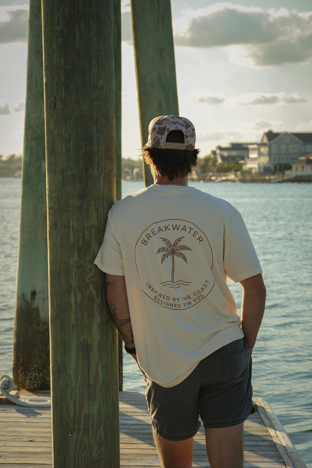 Cream Palm Tee