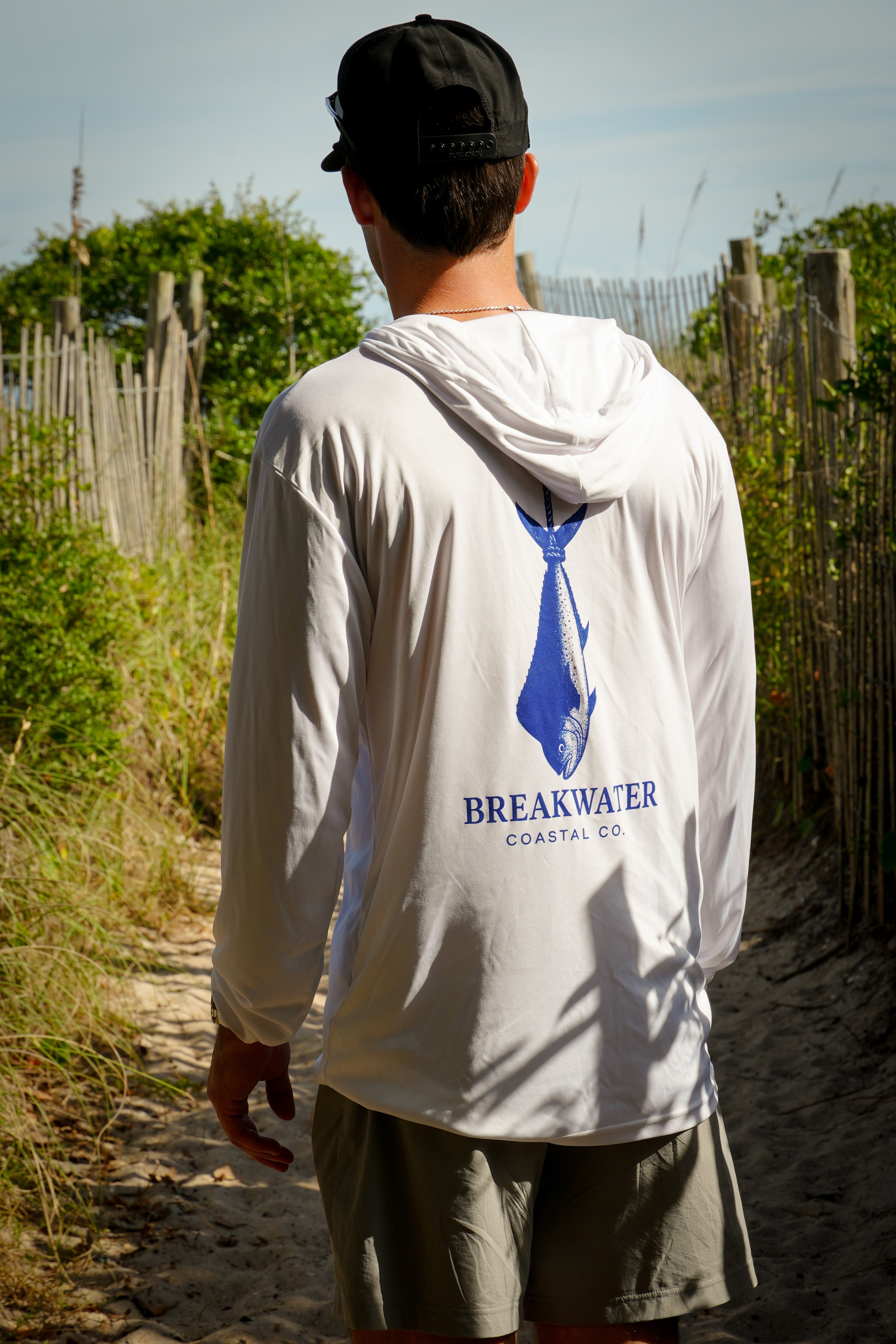 White Long Sleeve Fishing Shirt