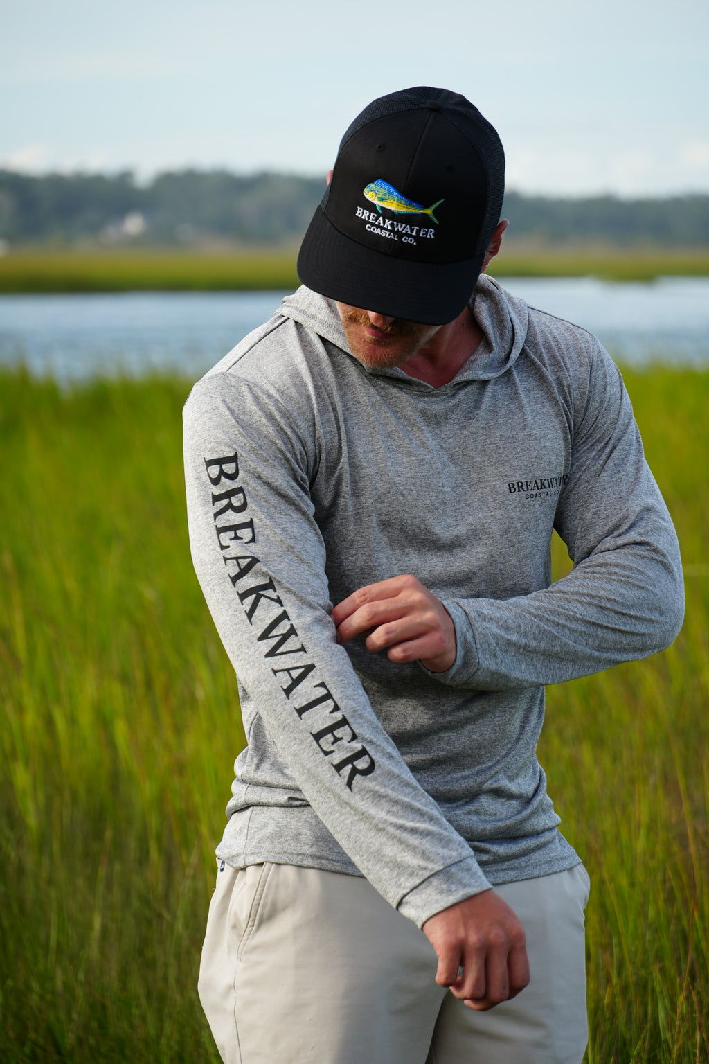 Grey Long sleeve Fishing Shirt