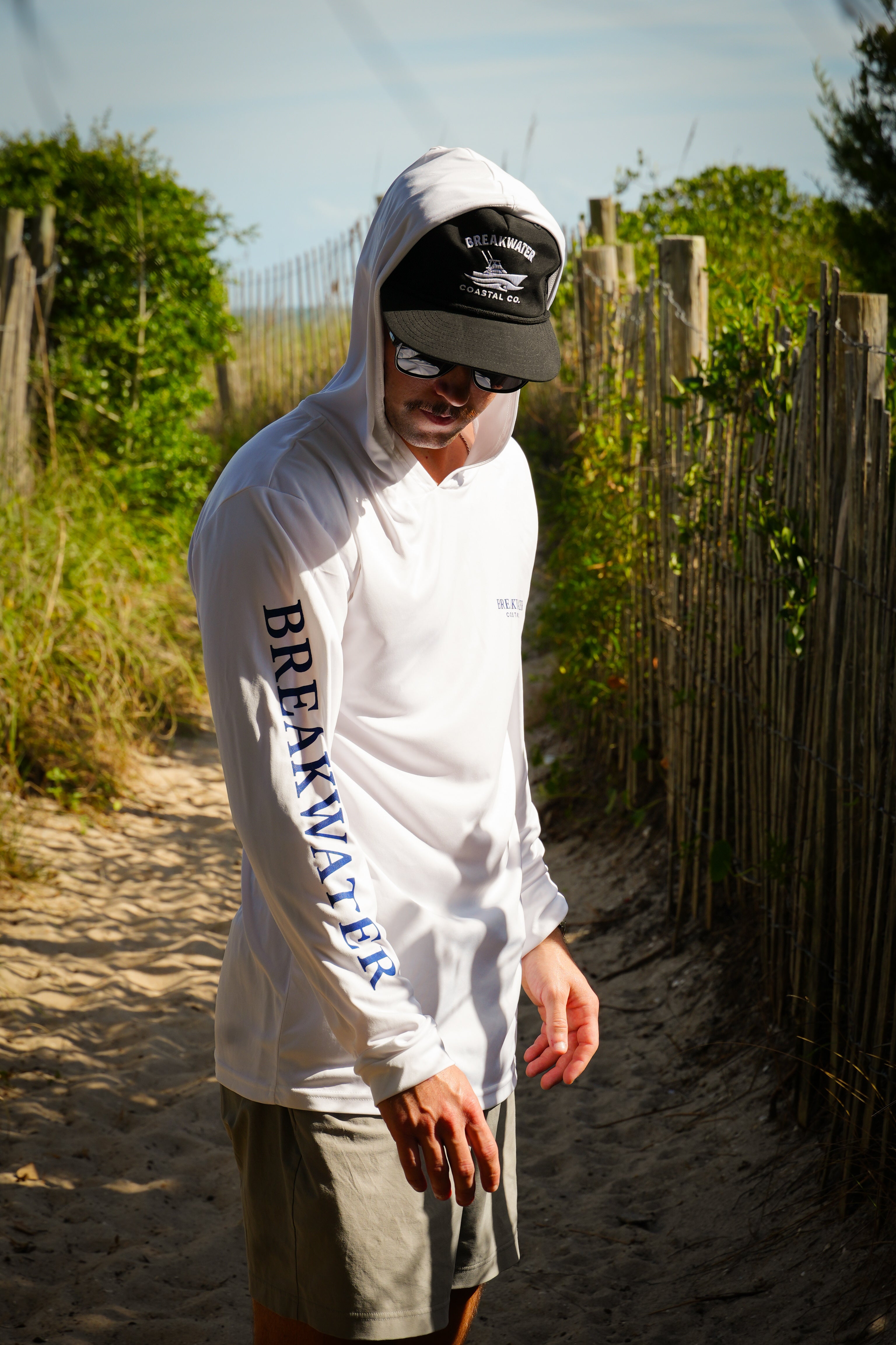 White Long Sleeve Fishing Shirt